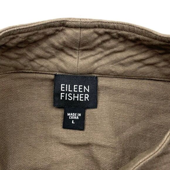 Eileen Fisher Soft Textured Full Zip Jacket Tan - Picture 3 of 8